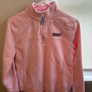 Vineyard Vines Womens 1/4 Zip Pink Sweatshirt